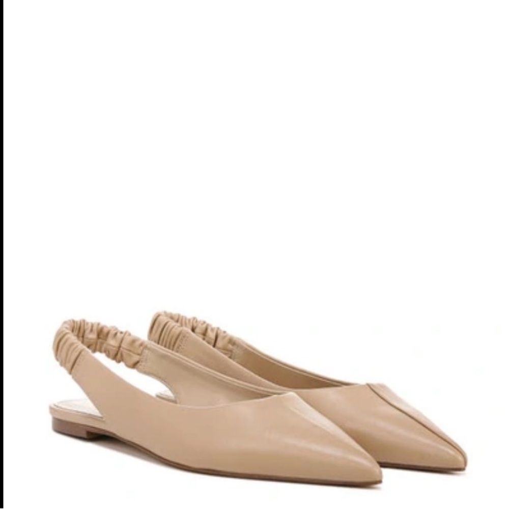 Sam Edelman Whitney Slingback Leather Flat in Macademia (Beige Color) Size 6